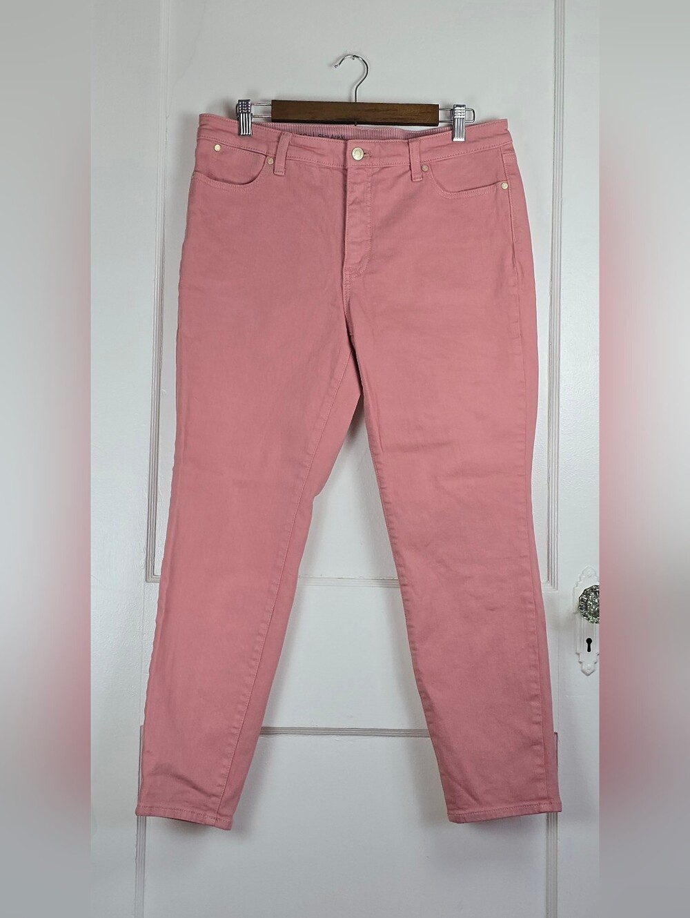 Talbots Pink Slim Ankle Twill Jeans Like New 12P